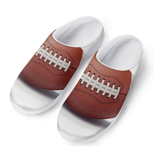 American Football Ball Print Mesh Casual Shoes