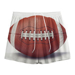 American Football Ball Print Mesh Shorts