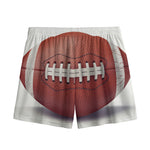 American Football Ball Print Mesh Shorts