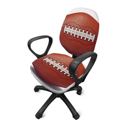 American Football Ball Print Office Chair Cover