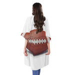 American Football Ball Print Open Front Beach Cover Up