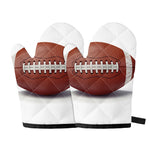 American Football Ball Print Oven Mitts