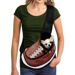 American Football Ball Print Pet Sling Carrier