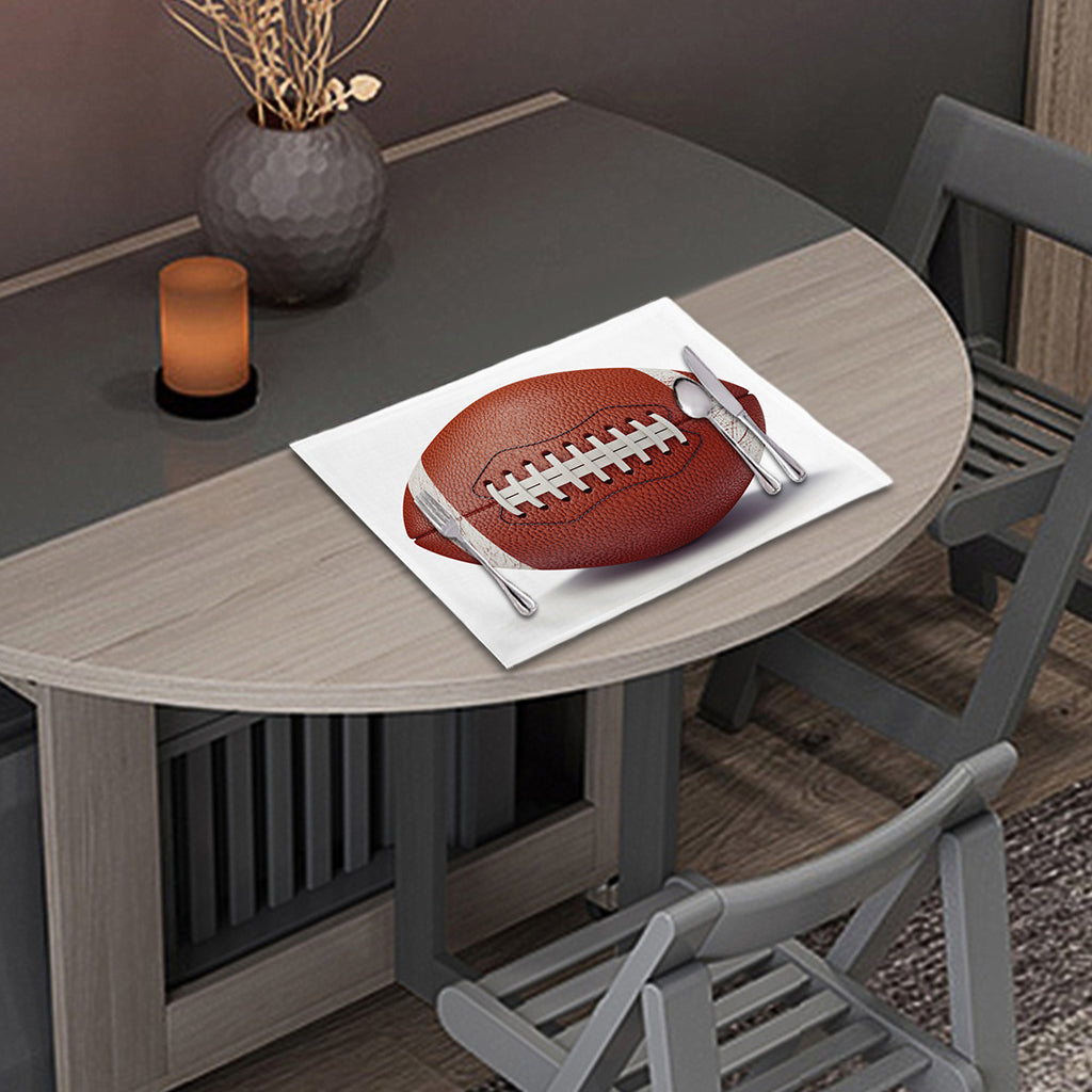 American Football Ball Print Placemat