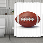 American Football Ball Print Polyester Shower Curtain