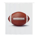 American Football Ball Print Polyester Shower Curtain