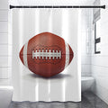 American Football Ball Print Premium Shower Curtain