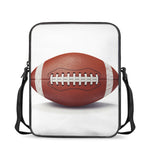 American Football Ball Print Rectangular Crossbody Bag