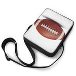 American Football Ball Print Rectangular Crossbody Bag