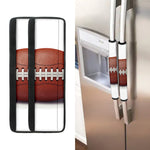 American Football Ball Print Refrigerator Handle Covers