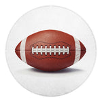 American Football Ball Print Round Blanket