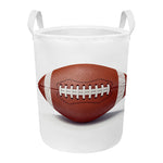 American Football Ball Print Round Laundry Basket