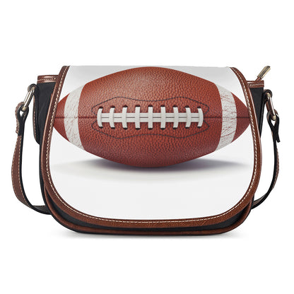 American Football Ball Print Saddle Bag