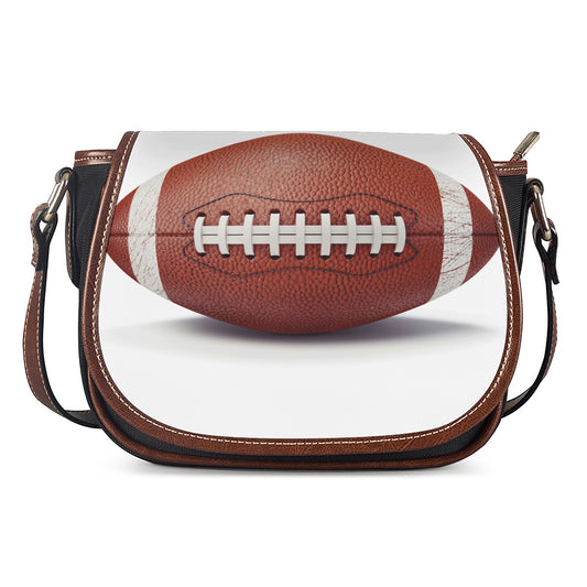 American Football Ball Print Saddle Bag