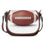 American Football Ball Print Saddle Bag