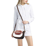 American Football Ball Print Saddle Bag