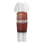 American Football Ball Print Short Sleeve Long Nightdress