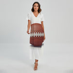 American Football Ball Print Short Sleeve Maxi Dress