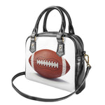American Football Ball Print Shoulder Handbag