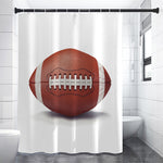 American Football Ball Print Shower Curtain