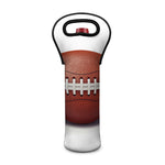 American Football Ball Print Single Neoprene Wine Tote