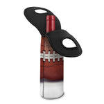 American Football Ball Print Single Neoprene Wine Tote