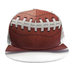 American Football Ball Print Snapback Cap