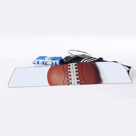 American Football Ball Print Sports Towel