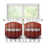 American Football Ball Print Tier Curtains