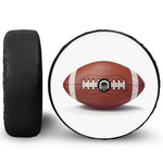 American Football Ball Print Tire Cover With Camera Hole