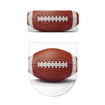 American Football Ball Print Toilet Lid And Tank Cover Set