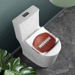 American Football Ball Print Toilet Lid Cover