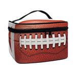 American Football Ball Print Travel Makeup Bag