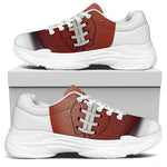 American Football Ball Print White Chunky Shoes