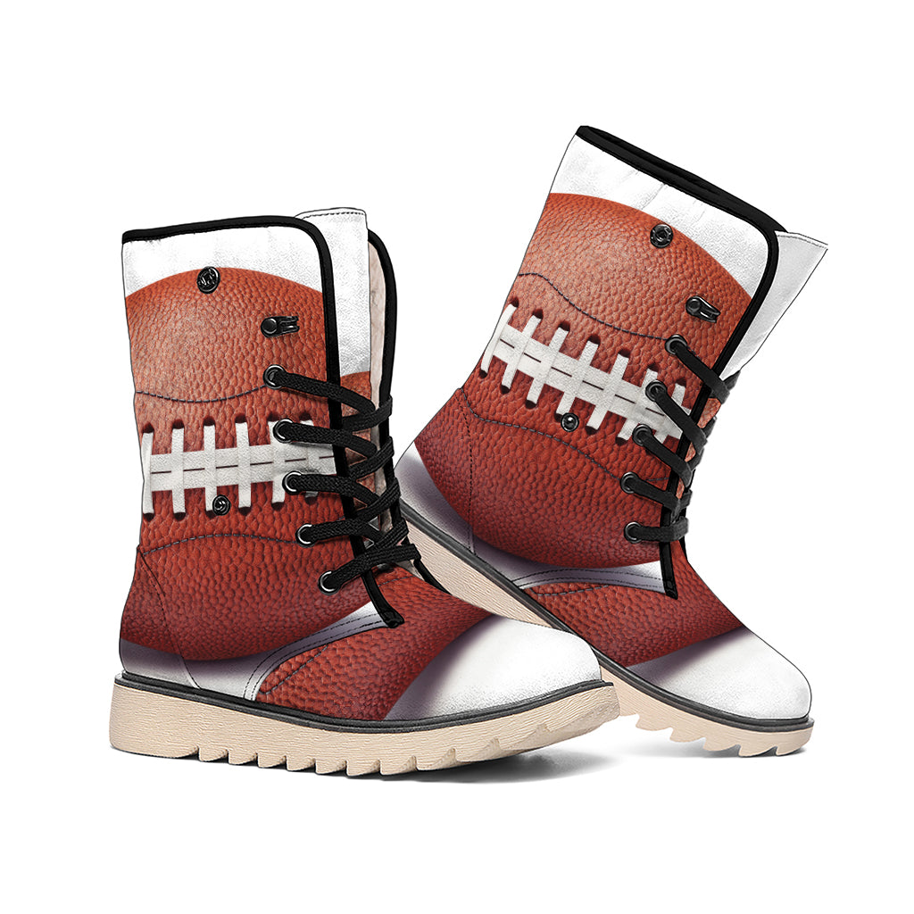 American Football Ball Print Winter Boots