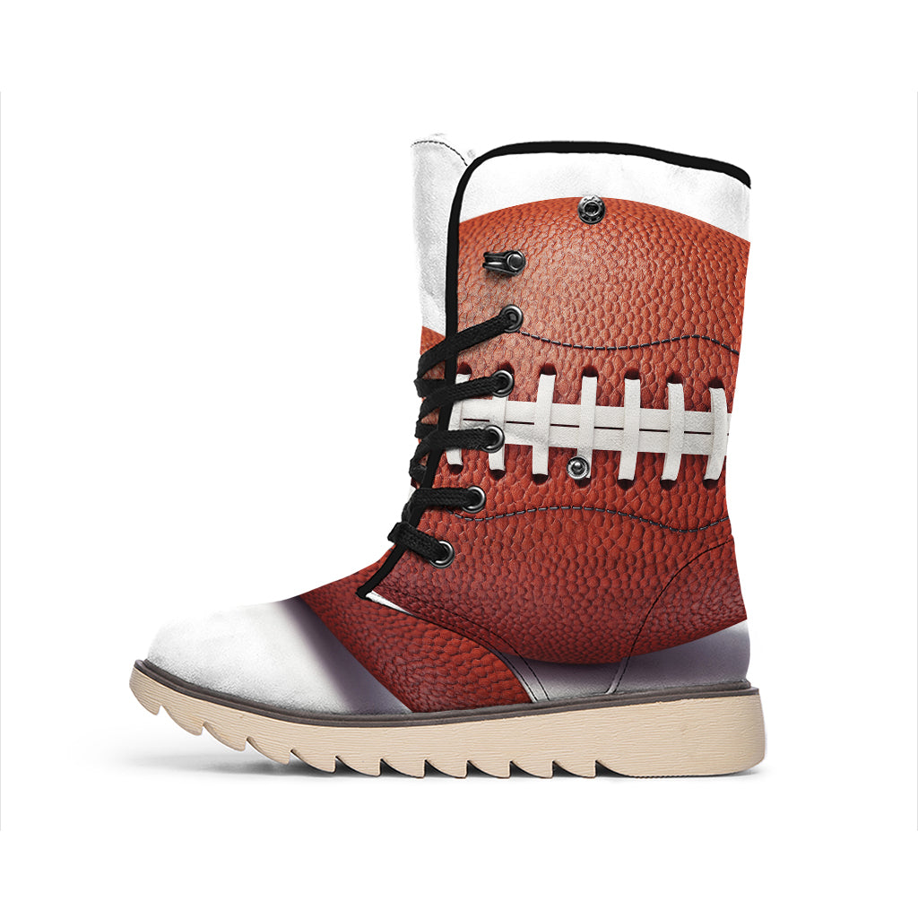 American Football Ball Print Winter Boots