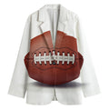 American Football Ball Print Women's Blazer