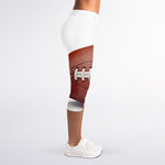 American Football Ball Print Women's Capri Leggings