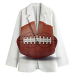 American Football Ball Print Women's Cotton Blazer