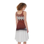 American Football Ball Print Women's Sleeveless Dress