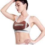 American Football Ball Print Women's Sports Bra