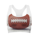 American Football Ball Print Women's Sports Bra