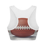 American Football Ball Print Women's Sports Bra