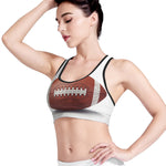 American Football Ball Print Women's Sports Bra