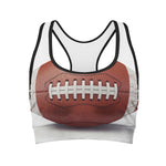 American Football Ball Print Women's Sports Bra