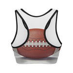 American Football Ball Print Women's Sports Bra