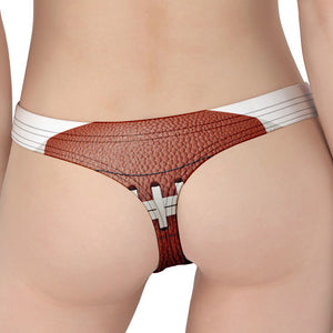 American Football Ball Print Women's Thong