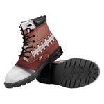 American Football Ball Print Work Boots