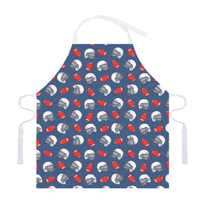 American Football Pattern Print Adjustable Apron