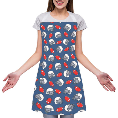 American Football Pattern Print Adjustable Apron